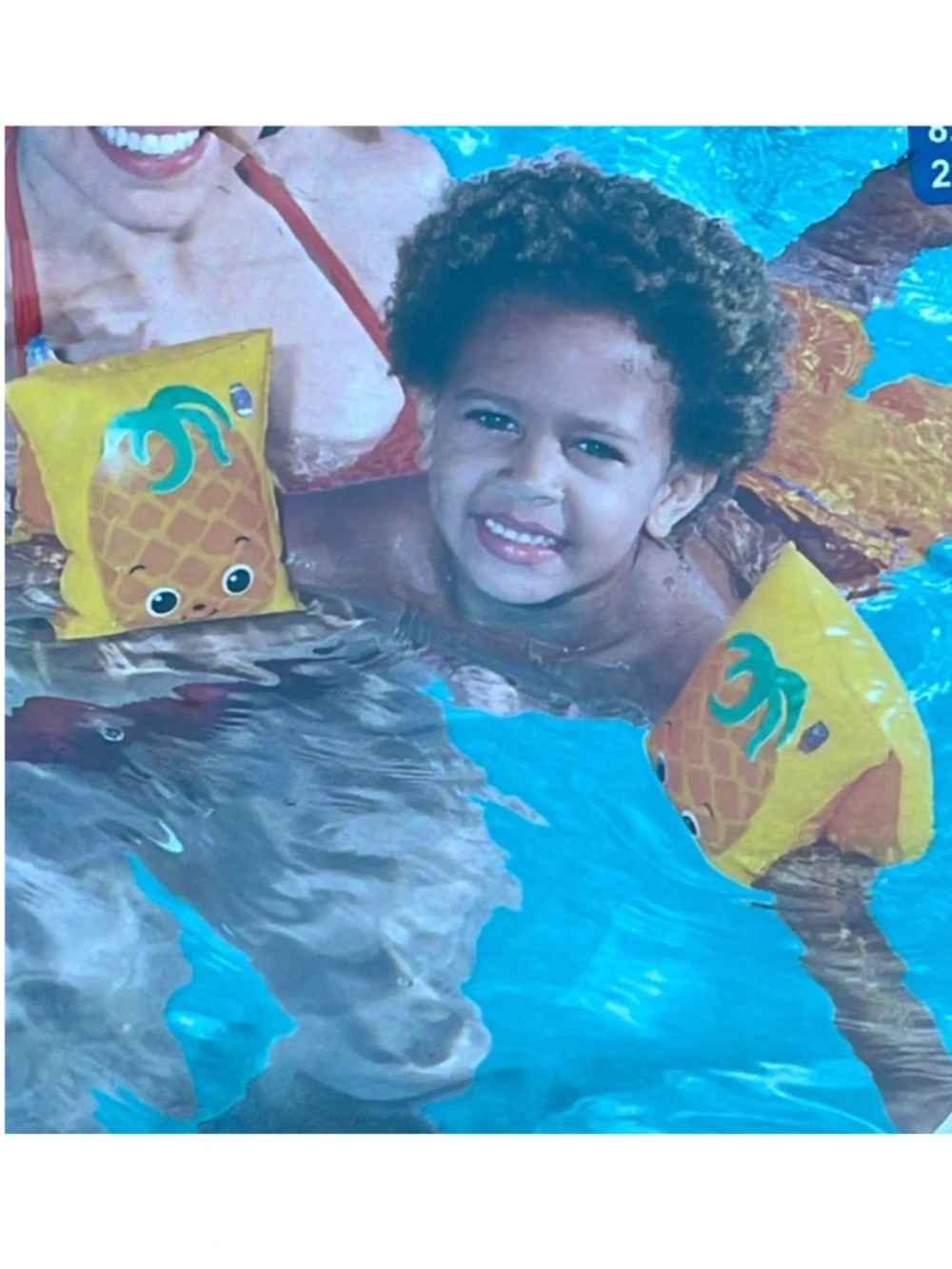 NWT Inflatable arm bands, pineapple theme, 3-6 yrs